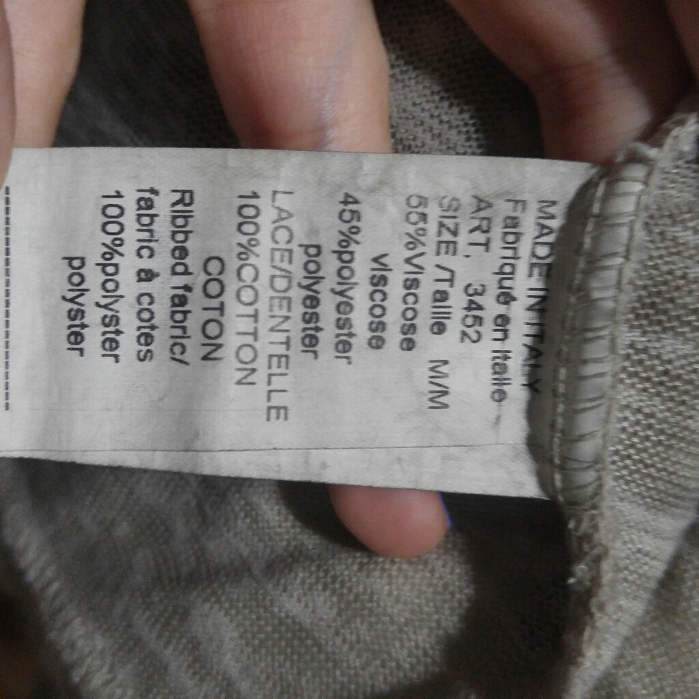 Beige Taupe Thin Knit Crochet Cardigan - Picture 12 of 13
